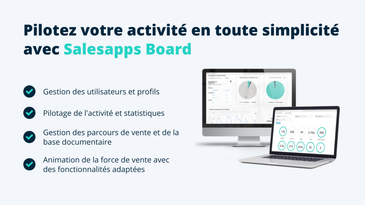 Salesapps Board pour piloter votre activité en toute simplicité et améliorer vos ROIs